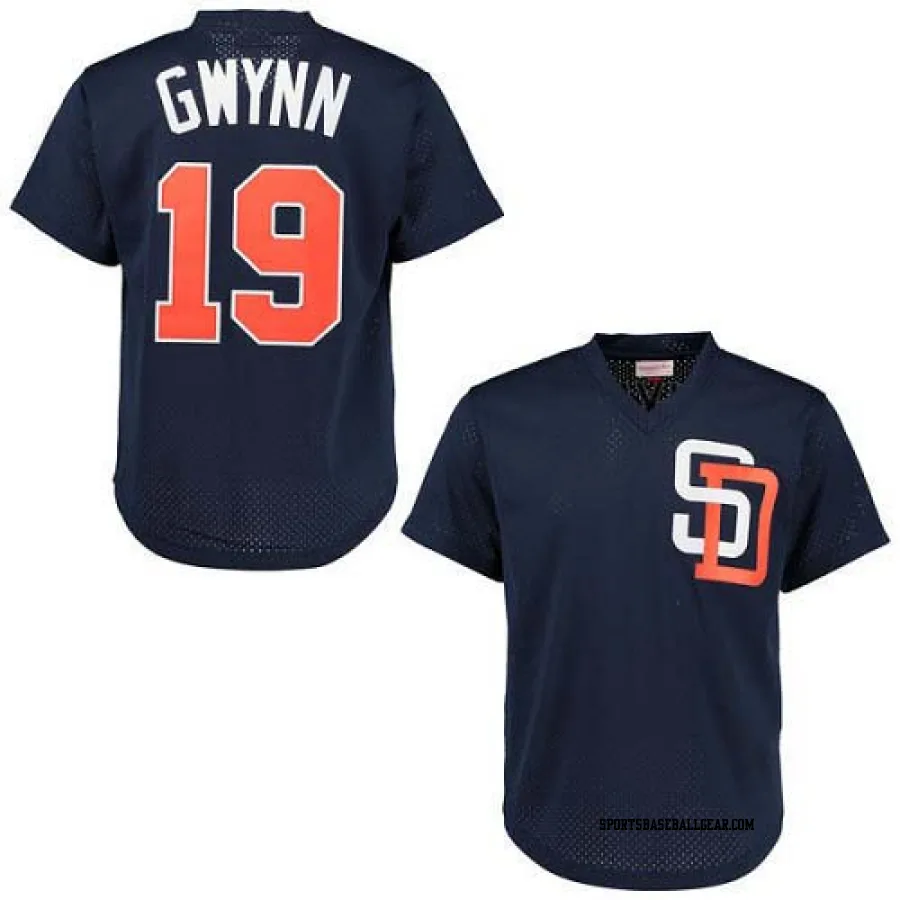 Tony Gwynn Men's San Diego Padres Navy Blue Authentic 1996 Throwback Jersey