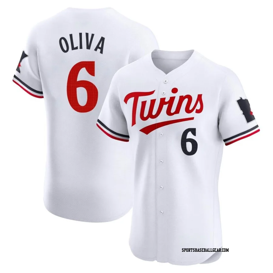 Tony Oliva Men's Minnesota Twins White Elite Home Jersey
