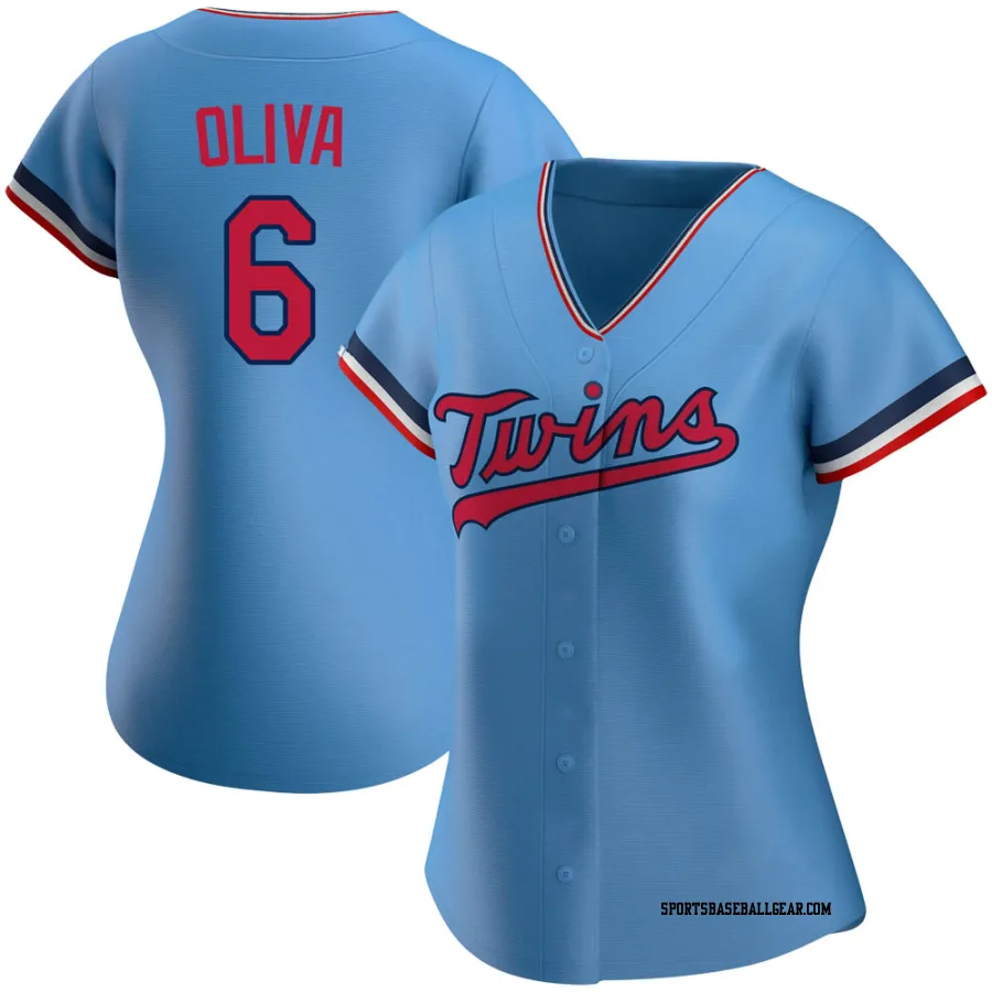 Tony Oliva Women's Minnesota Twins Light Blue Authentic Alternate Jersey