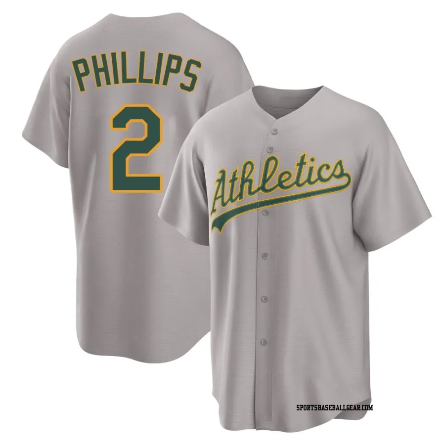 Tony Phillips Youth Oakland Athletics Gray Replica Away 2.0 Jersey