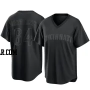 Tony Santillan Youth Cincinnati Reds Black Replica Pitch Fashion Jersey