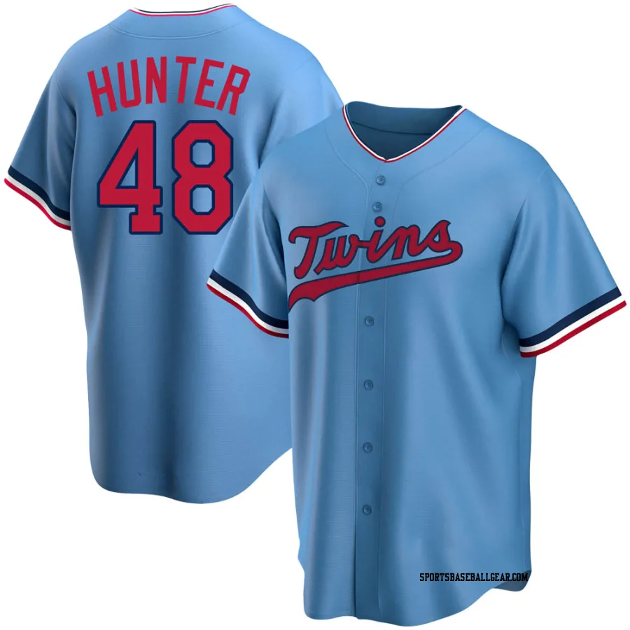 Torii Hunter Youth Minnesota Twins Light Blue Replica Alternate Jersey