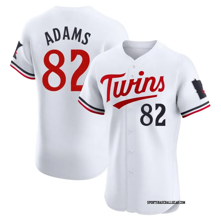 Travis Adams Men's Minnesota Twins White Elite Home Jersey