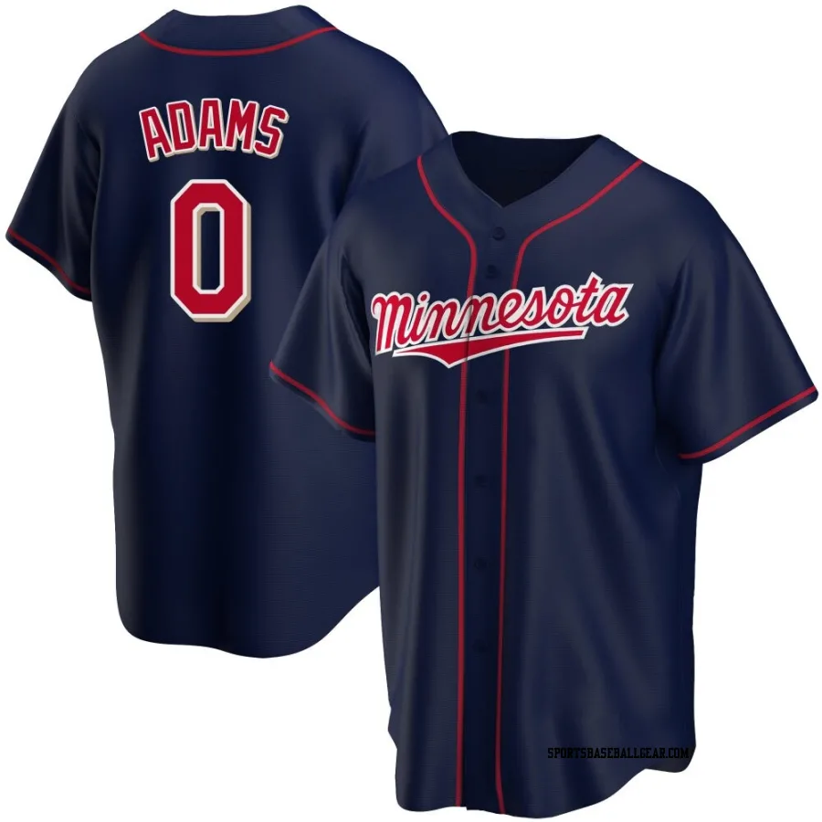 Travis Adams Youth Minnesota Twins Navy Replica Alternate Team Jersey