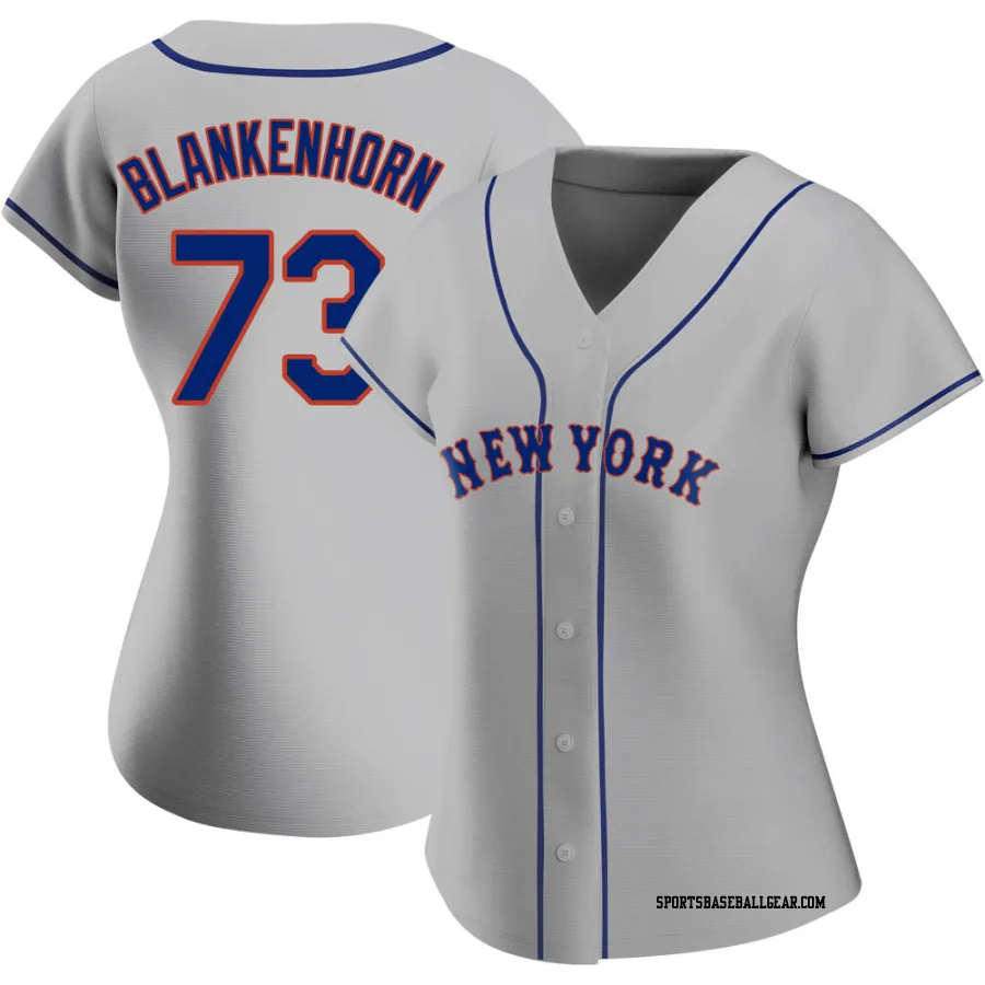 Travis Blankenhorn Women's New York Mets Gray Authentic Road Jersey