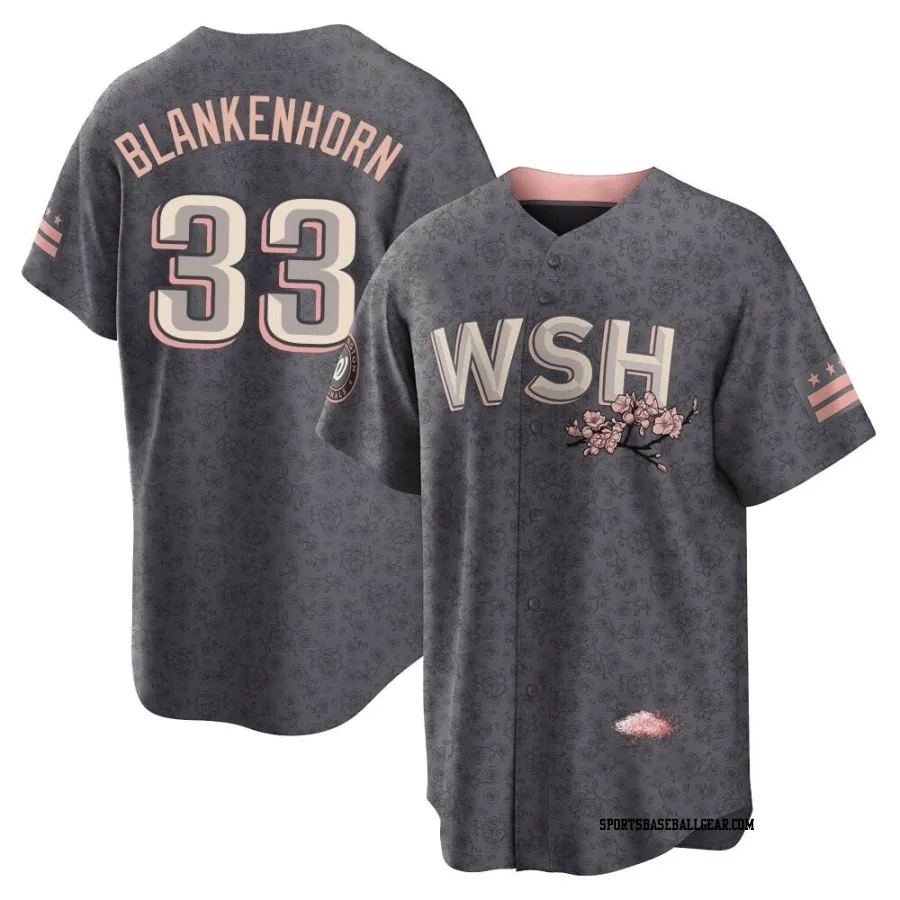 Travis Blankenhorn Youth Washington Nationals Gray Replica 2022 City Connect Jersey