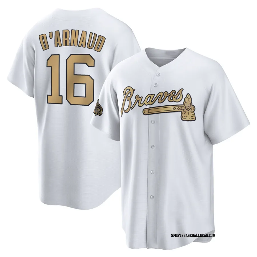 Travis d'Arnaud Men's Atlanta Braves White Game Replica 2022 All-Star Jersey