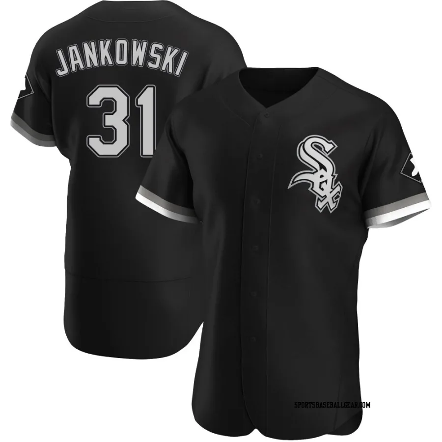 Travis Jankowski Men's Chicago White Sox Black Authentic Alternate Jersey