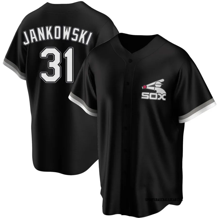 Travis Jankowski Men's Chicago White Sox Black Replica Spring Training Jersey