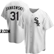 Travis Jankowski Men's Chicago White Sox White Replica Home Jersey