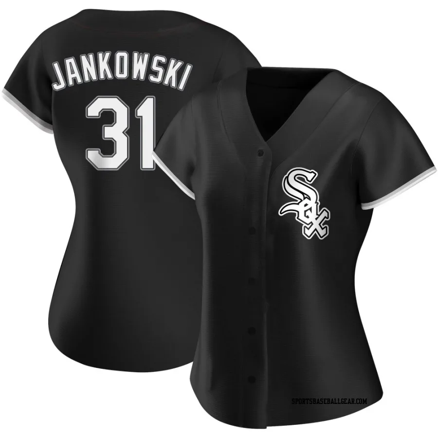 Travis Jankowski Women's Chicago White Sox Black Authentic Alternate Jersey