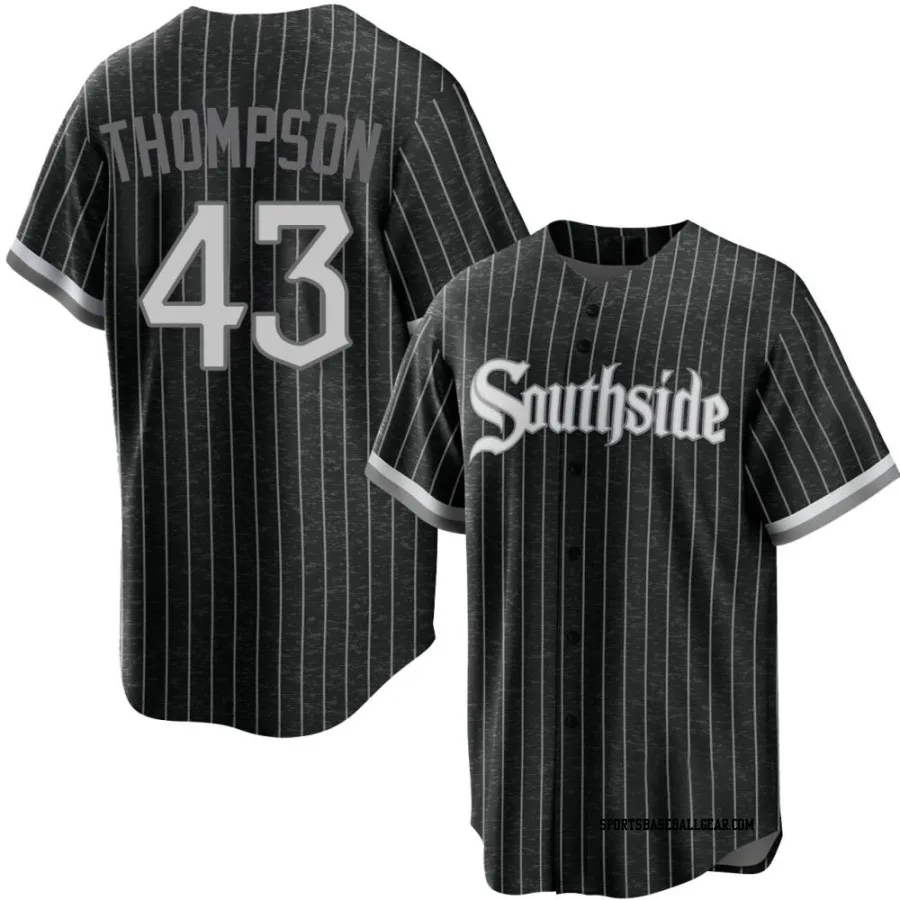 Trayce Thompson Men's Chicago White Sox Black Replica 2021 City Connect Jersey