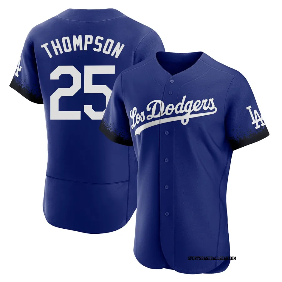 Trayce Thompson Men's Los Angeles Dodgers Royal Authentic 2021 City Connect Jersey
