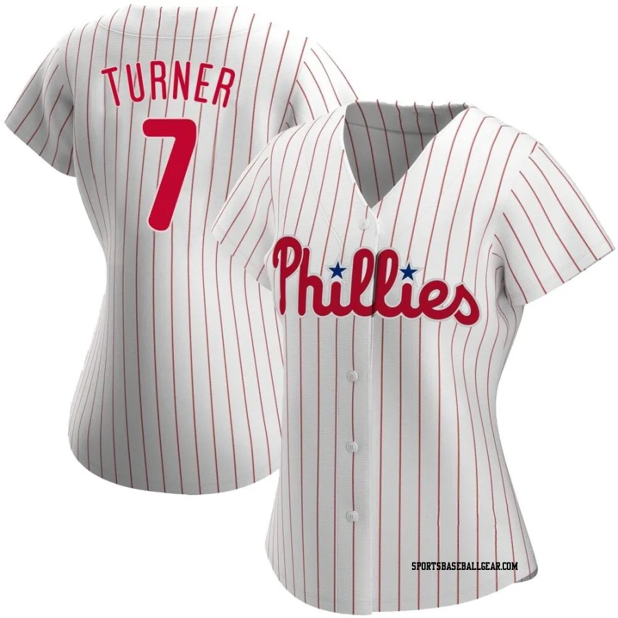 Trea Turner Women's Philadelphia Phillies White Replica Home Jersey
