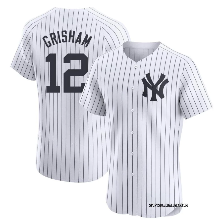 Trent Grisham Men's New York Yankees White Elite Home Jersey