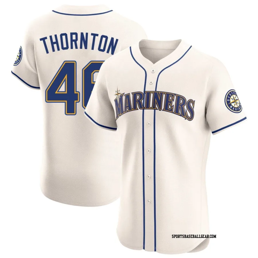 Trent Thornton Men's Seattle Mariners Cream Elite Alternate Jersey