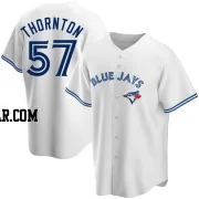 Trent Thornton Men's Toronto Blue Jays White Replica Home Jersey