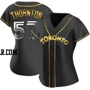 Trent Thornton Women's Toronto Blue Jays Black Golden Replica Alternate Jersey