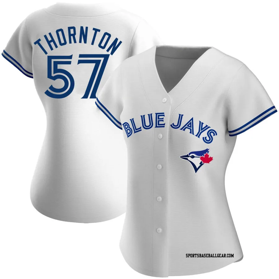 Trent Thornton Women's Toronto Blue Jays White Replica Home Jersey