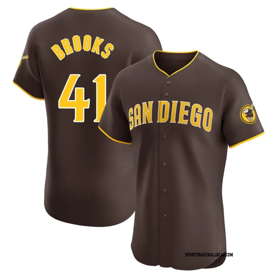 Trenton Brooks Men's San Diego Padres Brown Elite Road Vapor Premier Jersey