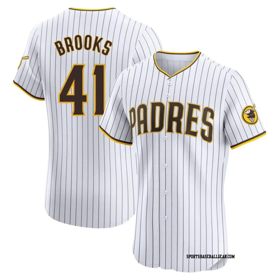 Trenton Brooks Men's San Diego Padres White Elite Home Jersey