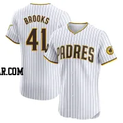 Trenton Brooks Men's San Diego Padres White Elite Home Patch Jersey