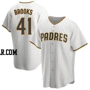 Trenton Brooks Men's San Diego Padres White/Brown Replica Home Jersey