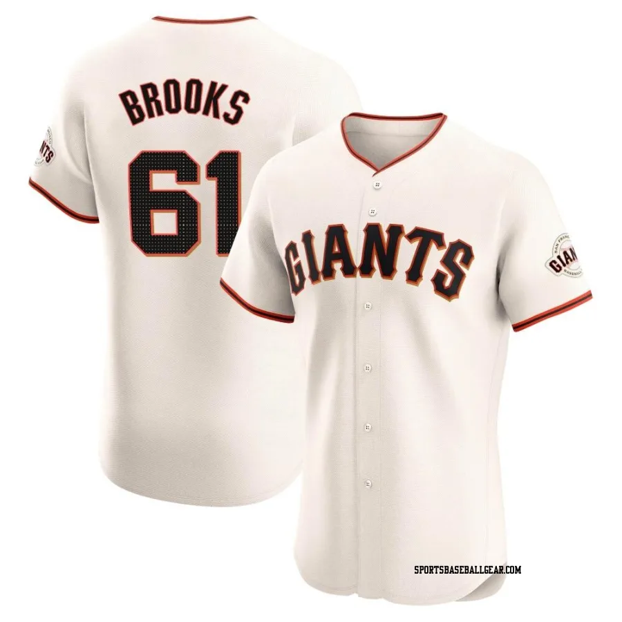 Trenton Brooks Men's San Francisco Giants Cream Elite Home Jersey