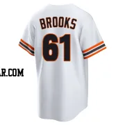 Trenton Brooks Youth San Francisco Giants White Limited Throwback Cooperstown Collection Jersey