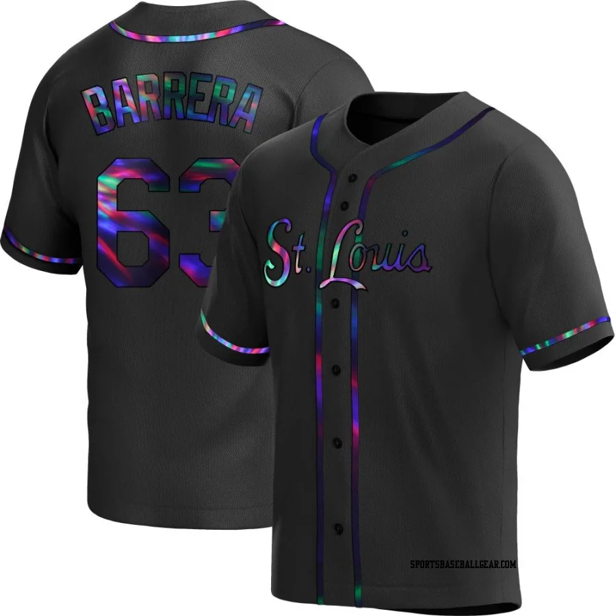 Tres Barrera Men's St. Louis Cardinals Black Holographic Replica Alternate Jersey