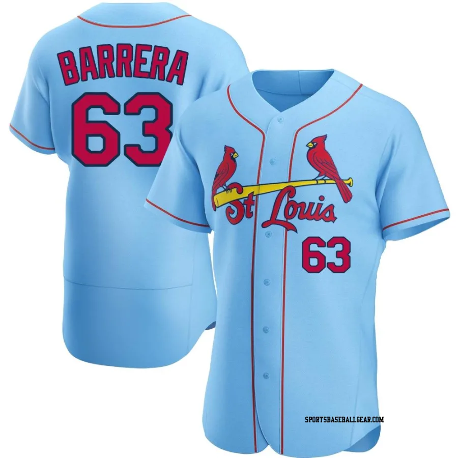 Tres Barrera Men's St. Louis Cardinals Light Blue Authentic Alternate Jersey