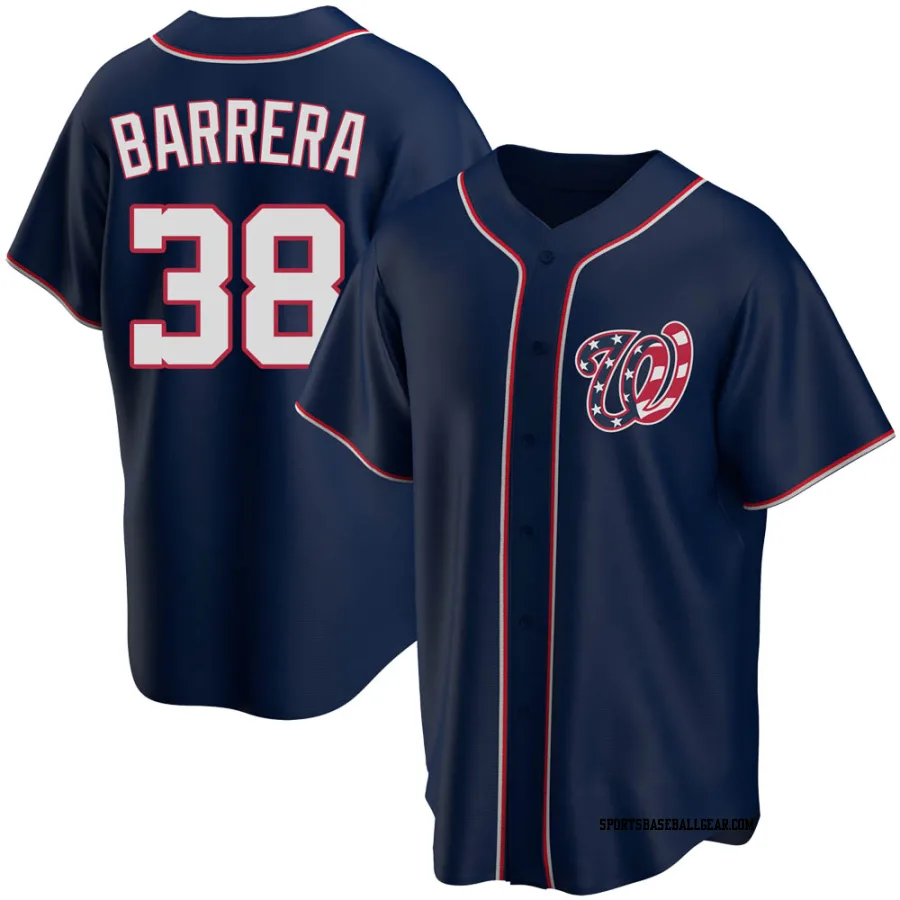 Tres Barrera Youth Washington Nationals Navy Replica Alternate Team Jersey