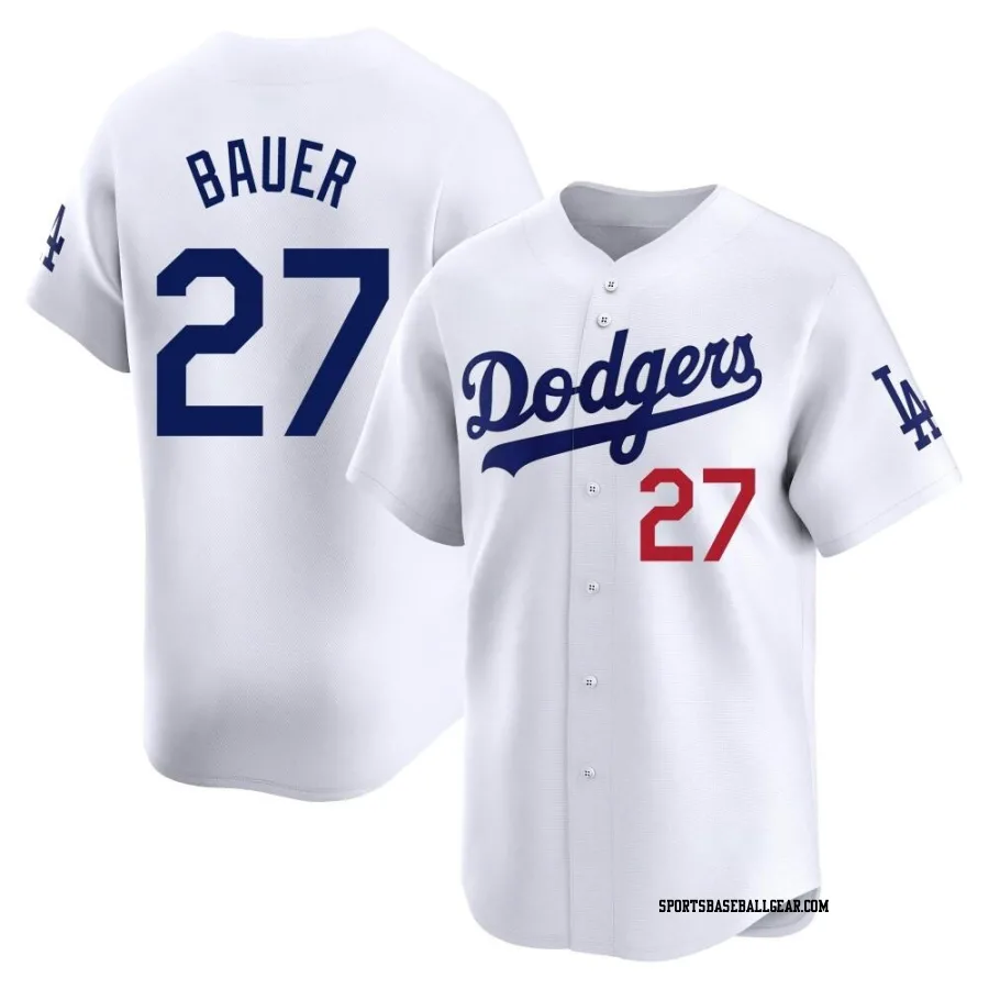 Trevor Bauer Youth Los Angeles Dodgers White Limited Home Jersey