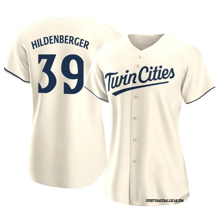 Trevor Hildenberger Women's Minnesota Twins Cream Authentic Alternate Jersey