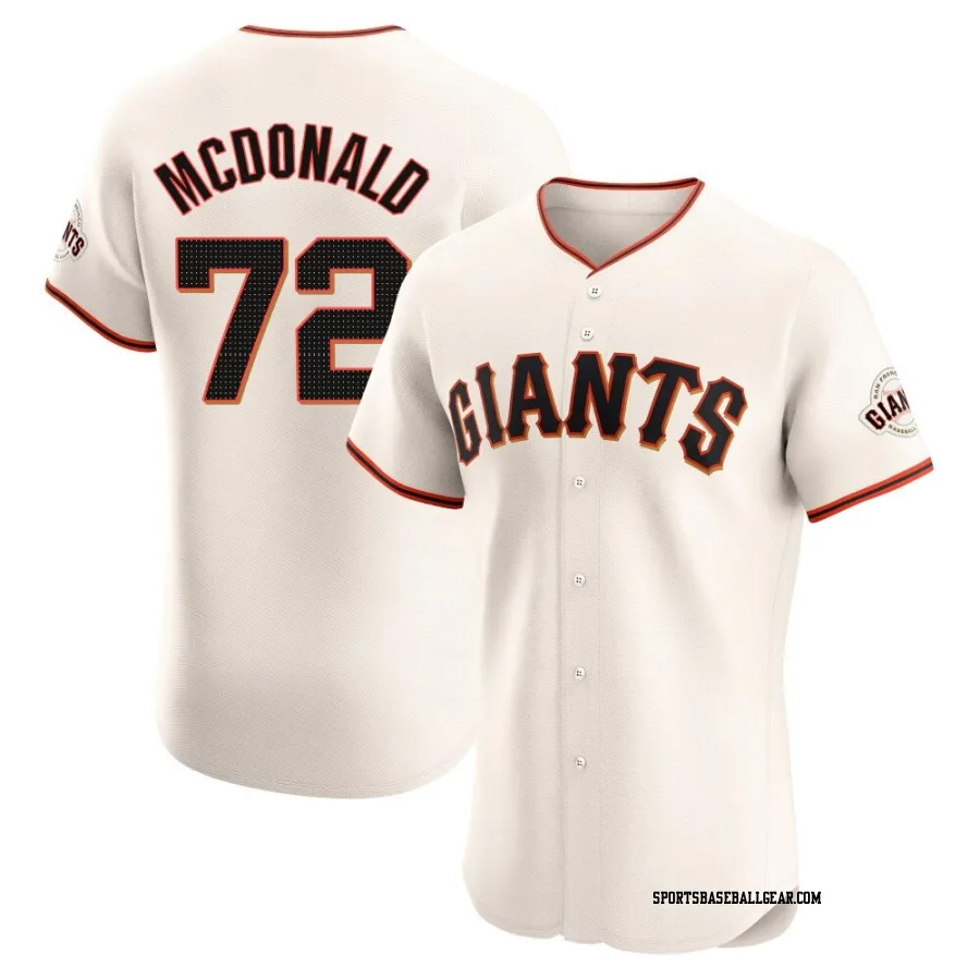 Trevor McDonald Men's San Francisco Giants Cream Elite Home Jersey