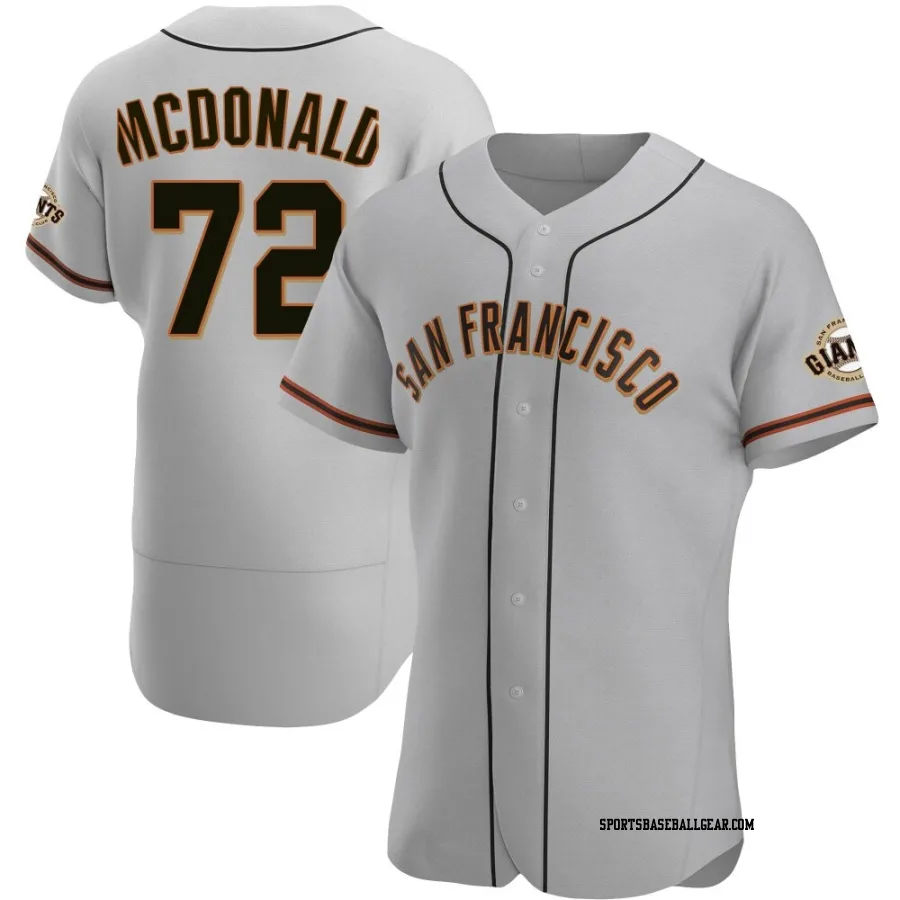 Trevor McDonald Men's San Francisco Giants Gray Authentic Road Jersey