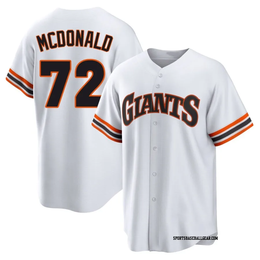 Trevor McDonald Men's San Francisco Giants White Limited Throwback Cooperstown Collection Jersey