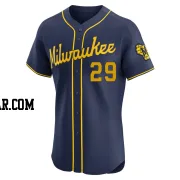 Trevor Megill Men's Milwaukee Brewers Navy Elite Alternate Jersey