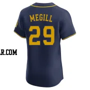 Trevor Megill Men's Milwaukee Brewers Navy Elite Alternate Jersey