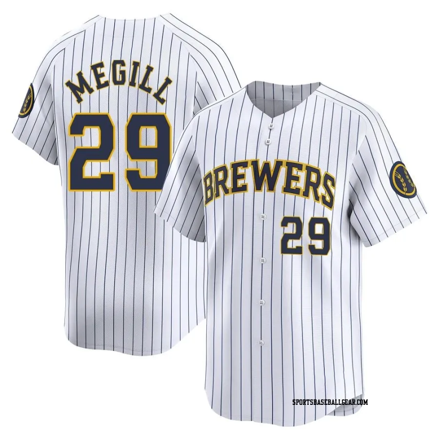 Trevor Megill Youth Milwaukee Brewers White Limited Alternate Jersey