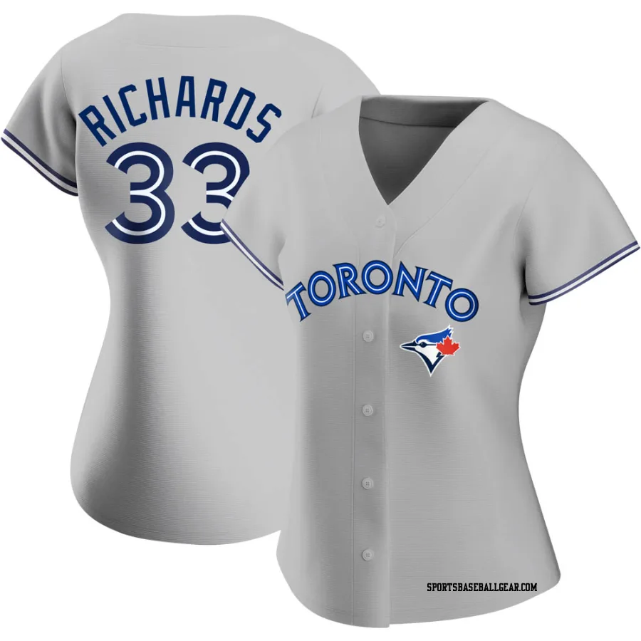 Trevor Richards Women's Toronto Blue Jays Gray Authentic Road Jersey