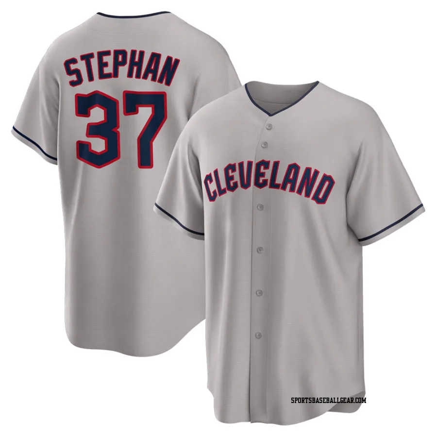 Trevor Stephan Men's Cleveland Guardians Gray Replica Road Jersey