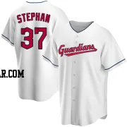 Trevor Stephan Youth Cleveland Guardians White Replica Home Jersey