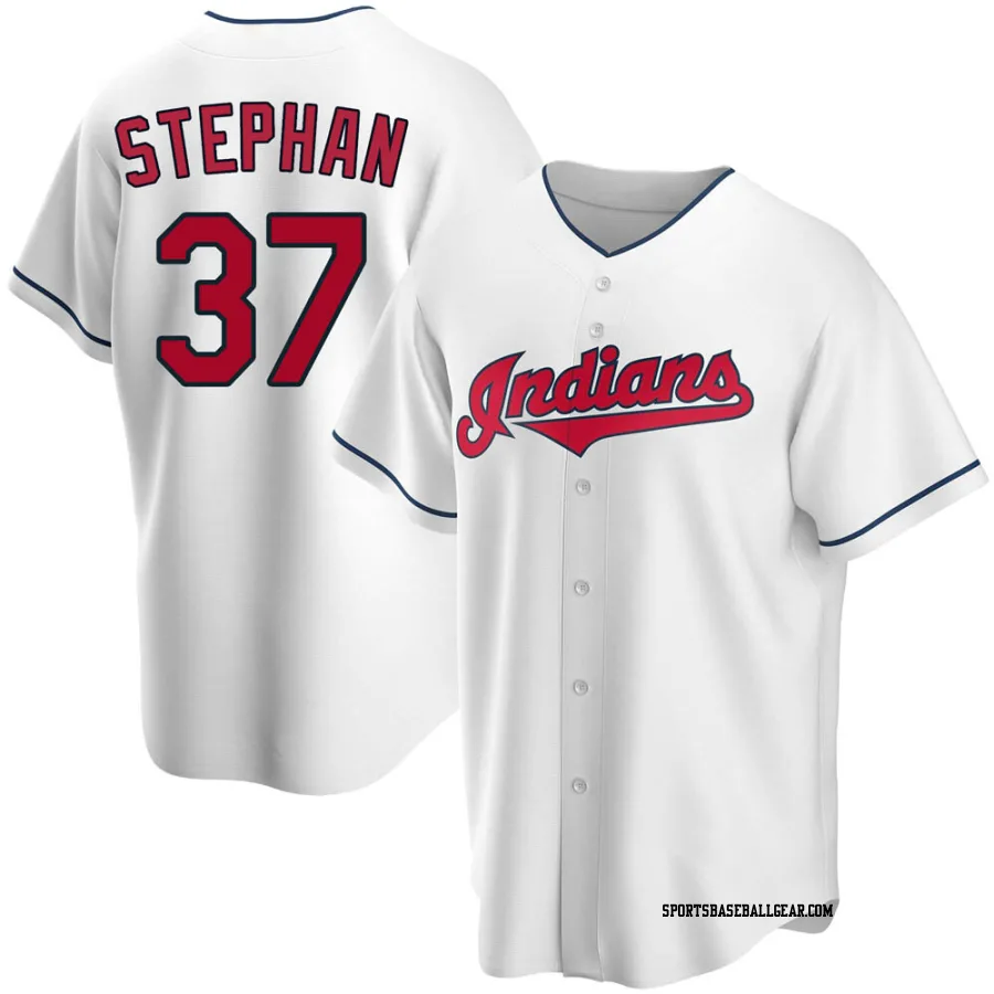Trevor Stephan Youth Cleveland Guardians White Replica Home Jersey