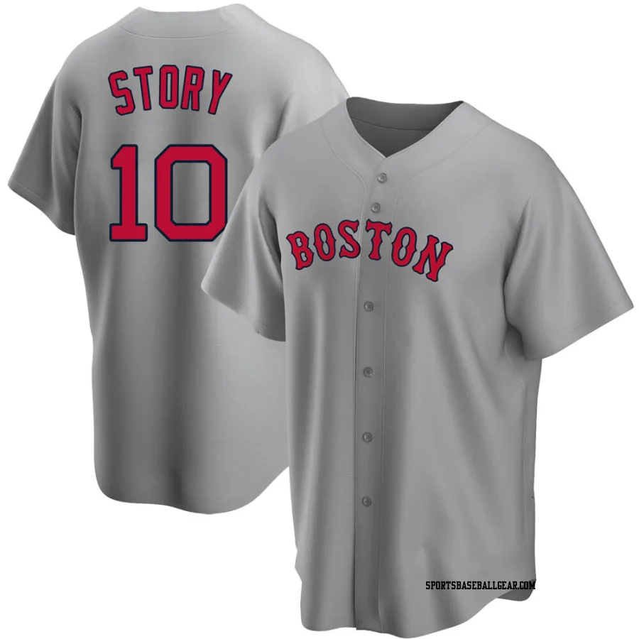 Trevor Story Youth Boston Red Sox Gray Replica Road Jersey