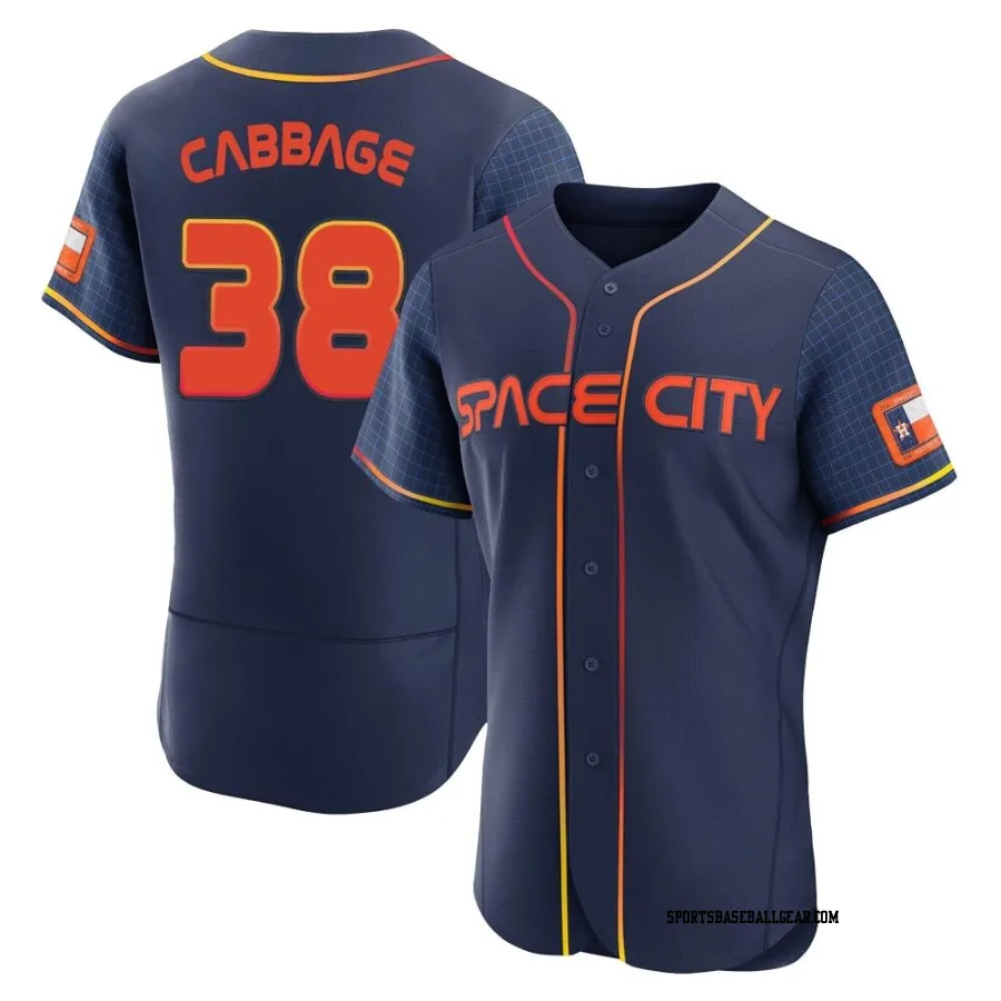 Trey Cabbage Men's Houston Astros Navy Authentic 2022 City Connect Jersey