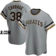 Trey Cabbage Men's Pittsburgh Pirates Gray Replica Road Cooperstown Collection Jersey