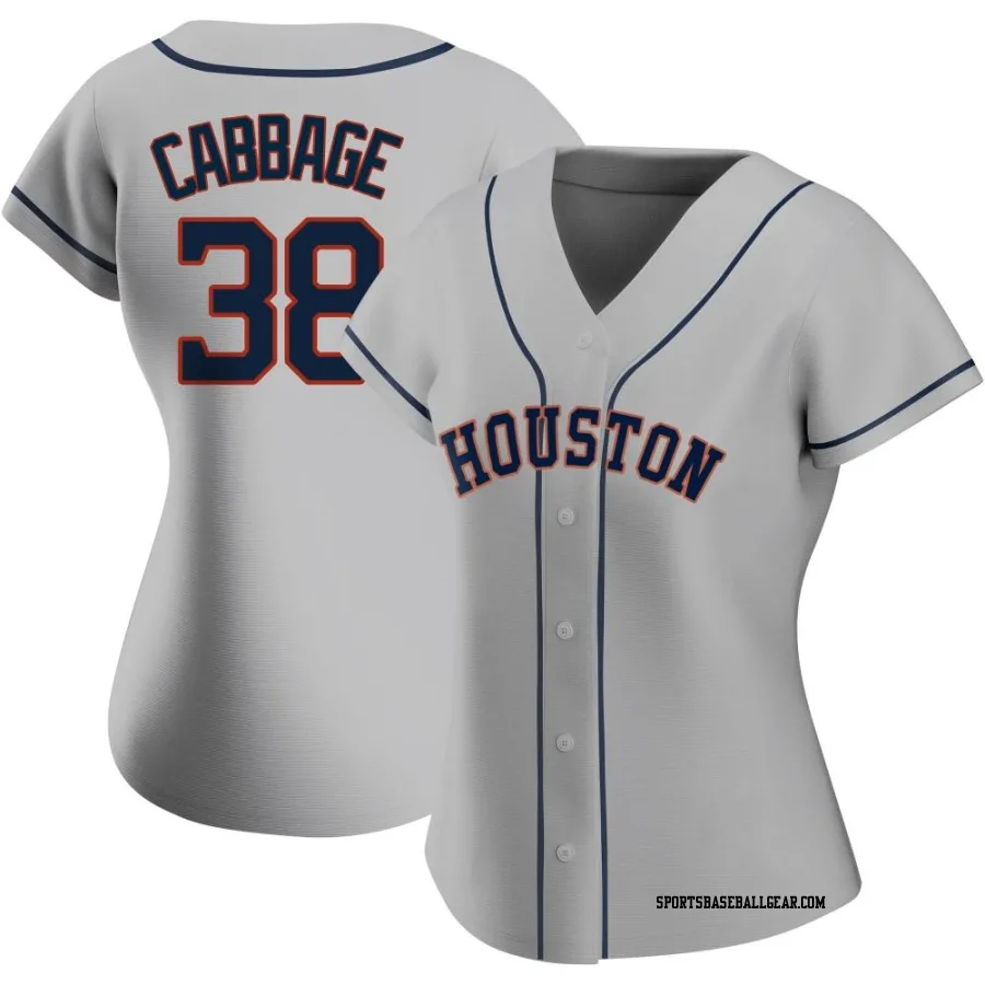 Trey Cabbage Women's Houston Astros Gray Replica Road 2020 Jersey