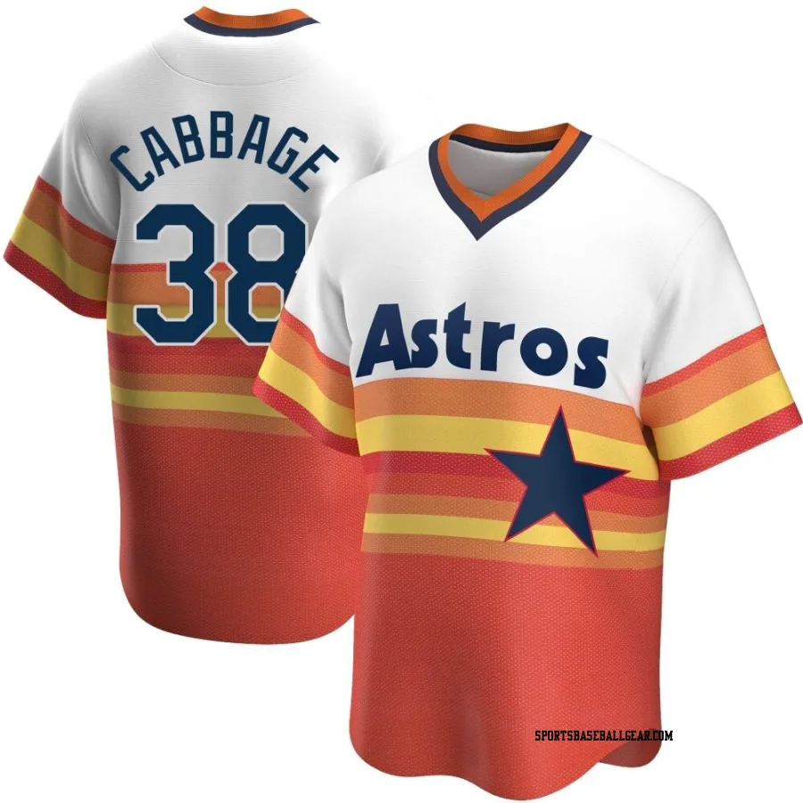 Trey Cabbage Youth Houston Astros White Replica Home Cooperstown Collection Jersey