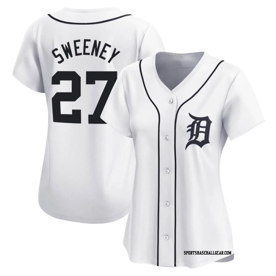 Trey Sweeney Women's Detroit Tigers White Limited Home Jersey